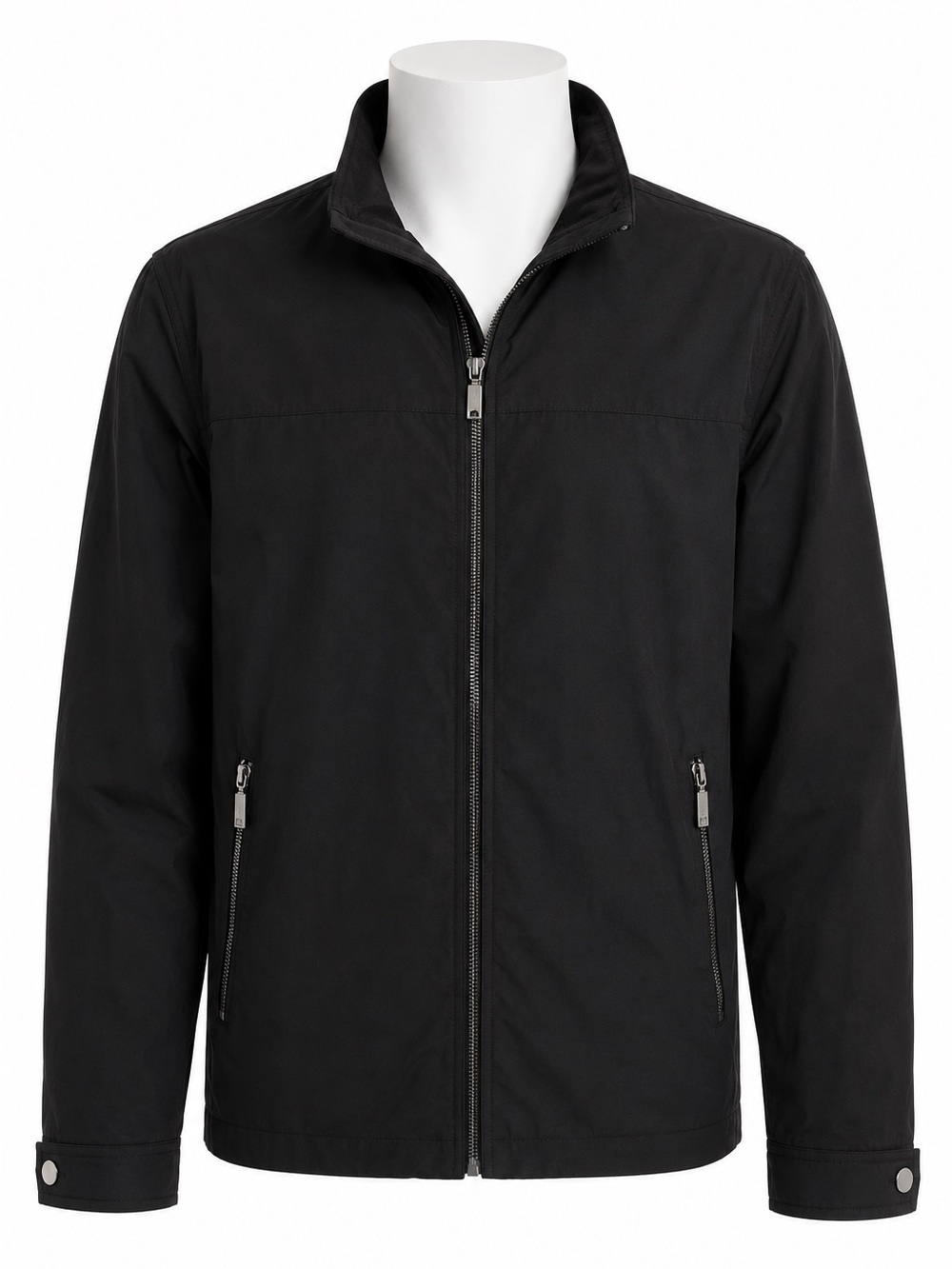 Size XXL London Fog Men’s‎ Black Soft Shell Zip Jacket Lightweight Stretch Coat